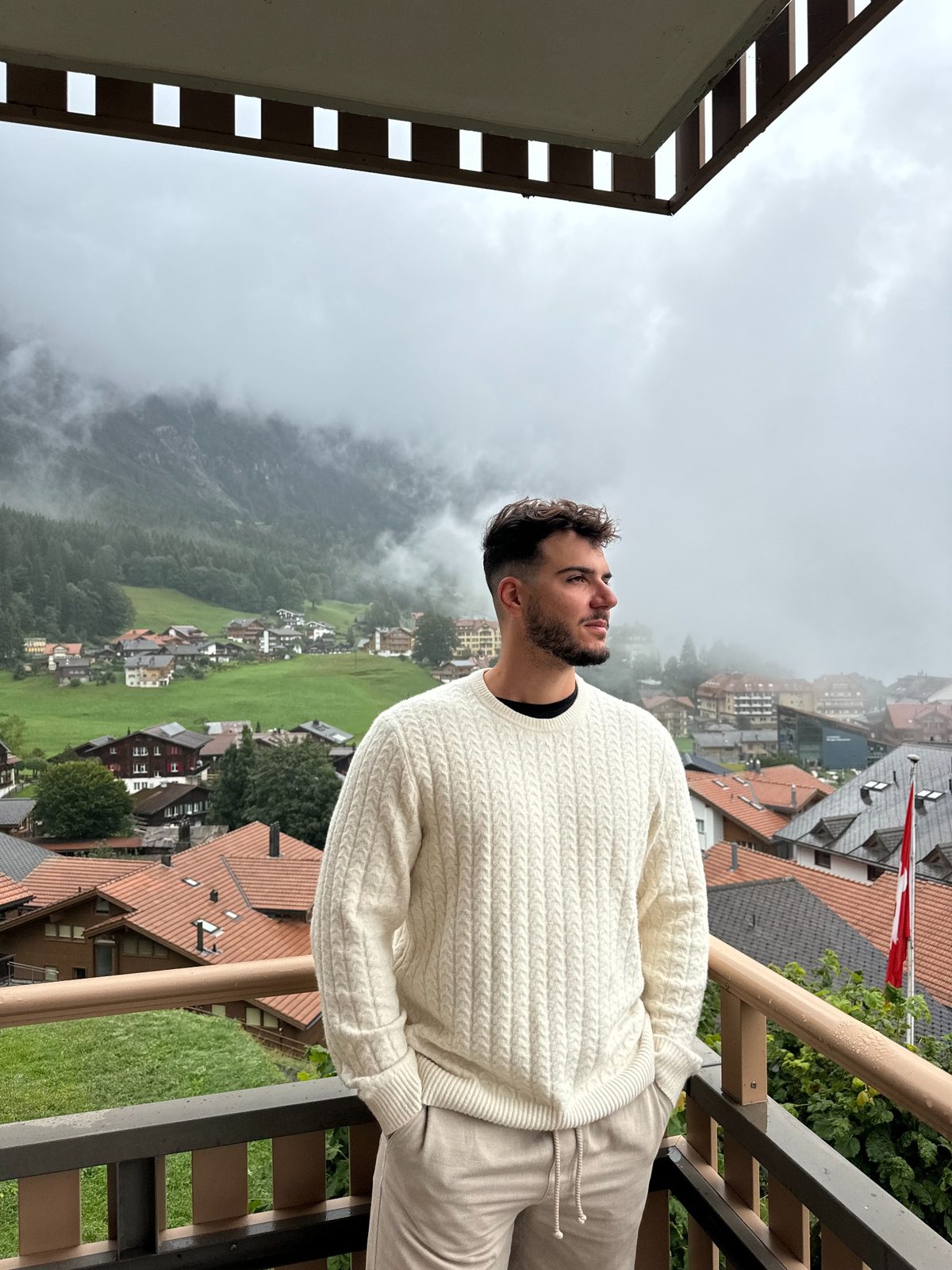 Roberto in the mountains while traveling